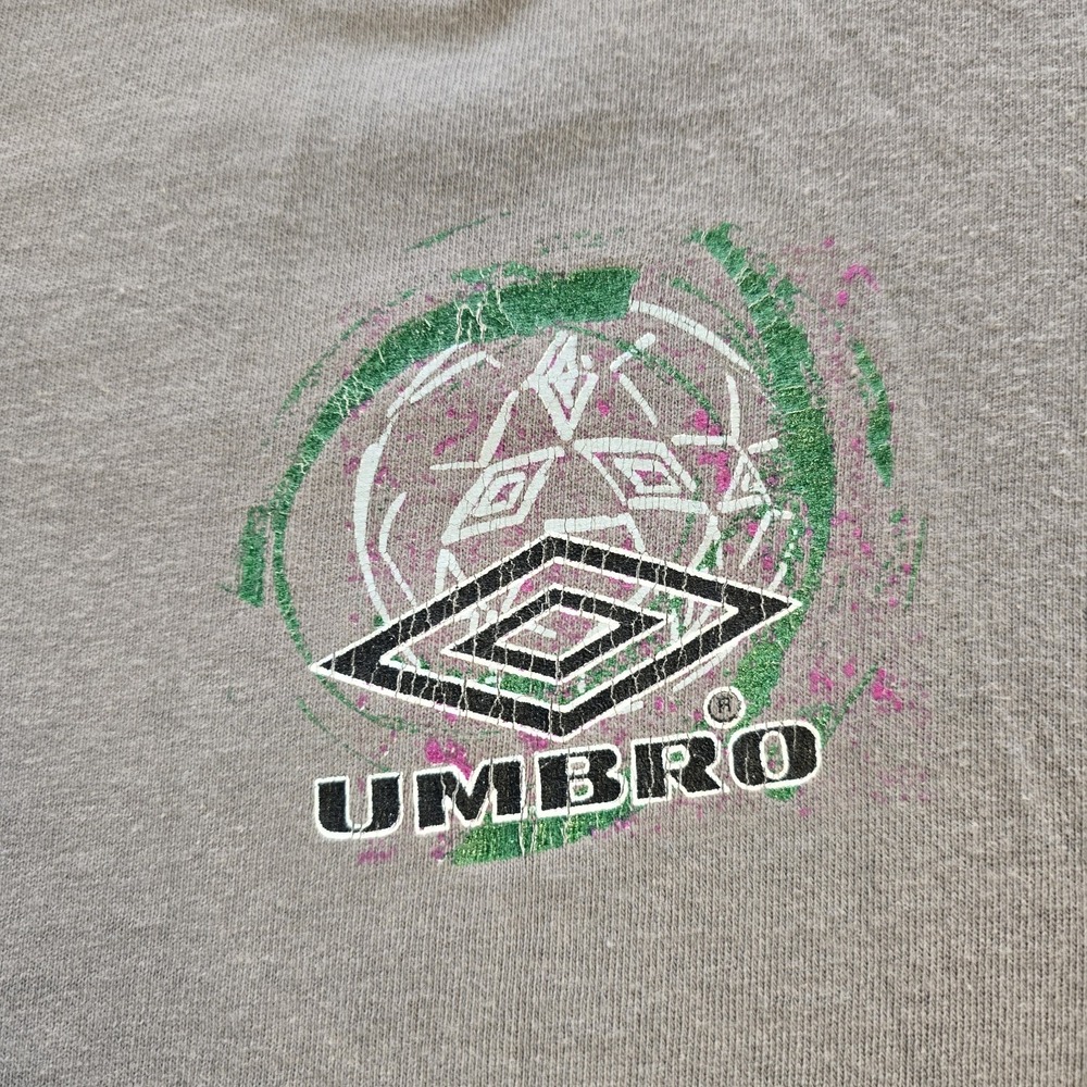 Vtg 90s UMBRO Global Psychedelic Soccer Art T-Shirt XL Made in USA Double Stitch - Picture 3 of 11
